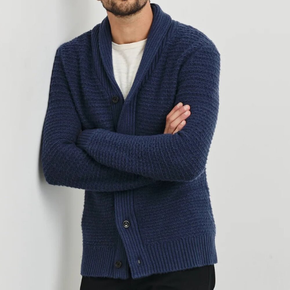 Rails Navy Shawl Collar Cardigan Shepley XL